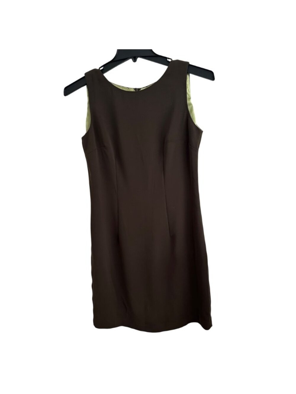 Amanda Smith Petites Brown Sleeveless Sheath Dress Size 8P Preppy Old Money NWT - Picture 2 of 8